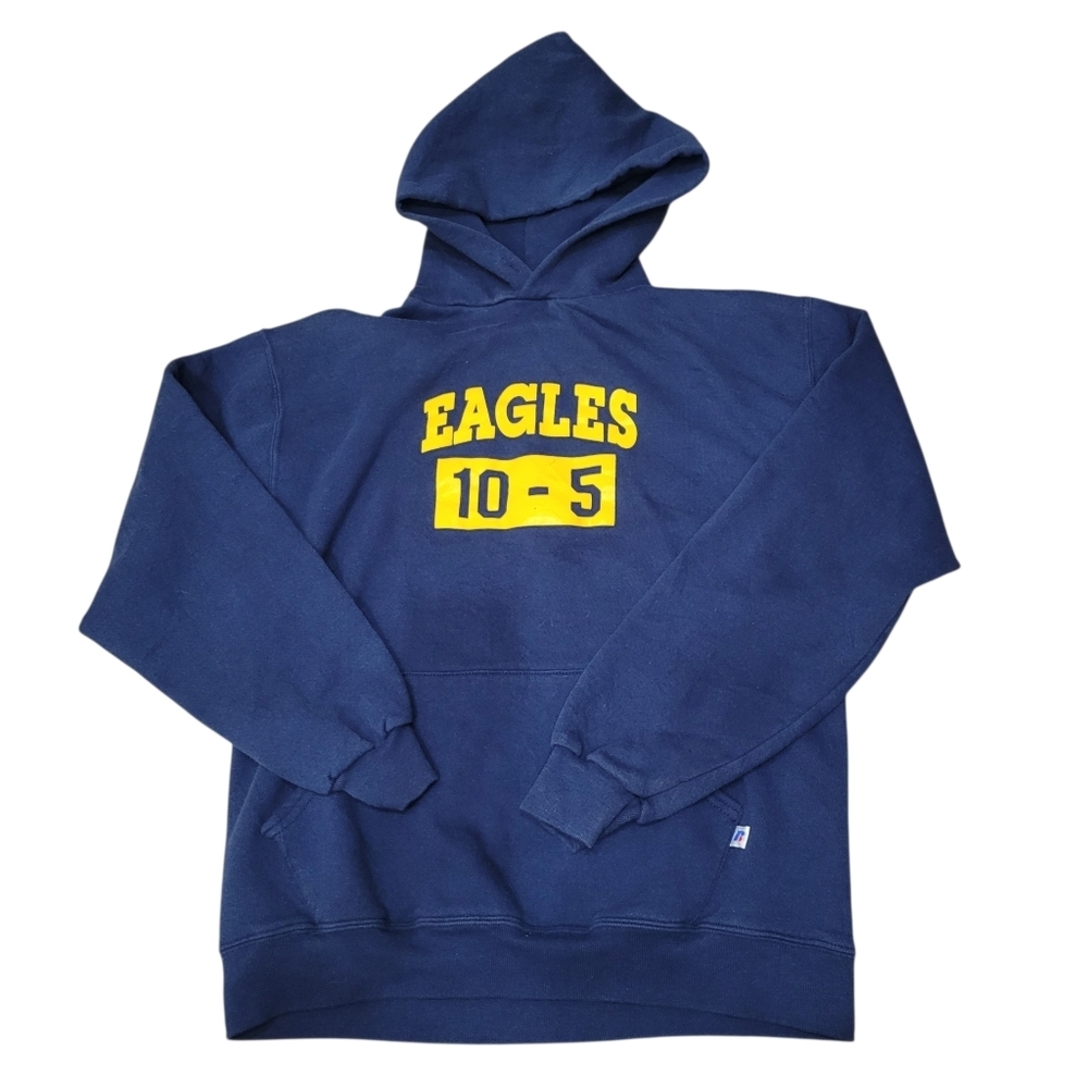 Vintage Russell Eagles Navy Blue Hoodie Size: M